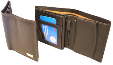 Plain mens leather wallet, Color : Multicolor