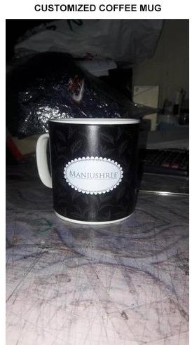 Polished Sublimation Ceramic Coffee Mug, Color : Black