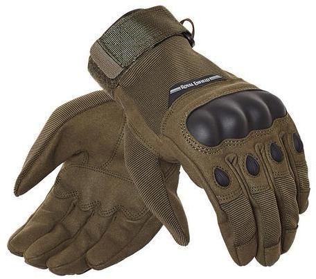 Leather Military Gloves, Color : Olive green