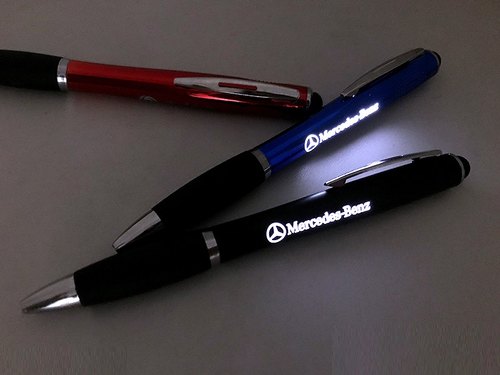 LED Light Logo Pen, Color : Black, Blue, Green, Red, Silver