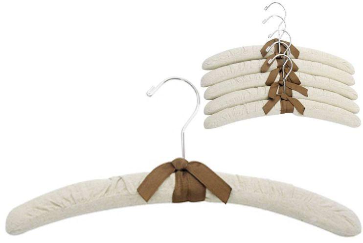 Satin Cloth Hanger, for Home, Hotel, Fashion Show, Packaging Type : 5 PCs per Packet