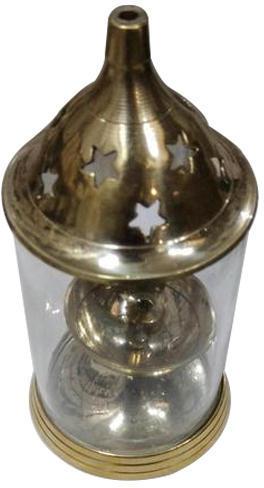 Brass Chimney Lalten Diya, Color : Golden