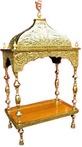 Brass Palki Sahib, for Gurudwara, Packaging Type : Wooden Box