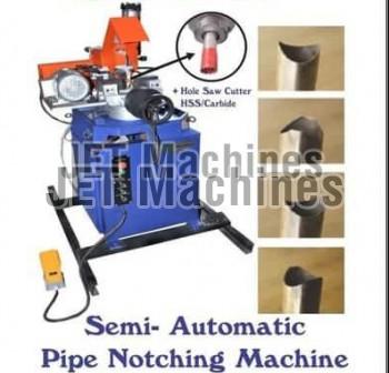 Semi Auto Pipe Notching Machine, for Metal Cutting, Color : Blue