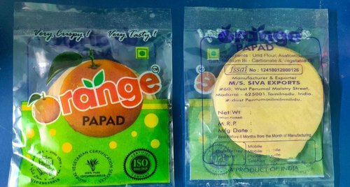 40 Gm Round Udad Papad, Packaging Type : Packet