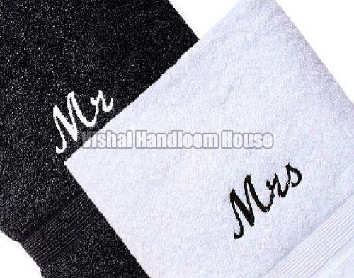 Cotton Embroidered Logo Towel, for Hotel Bath, Style : Stripe