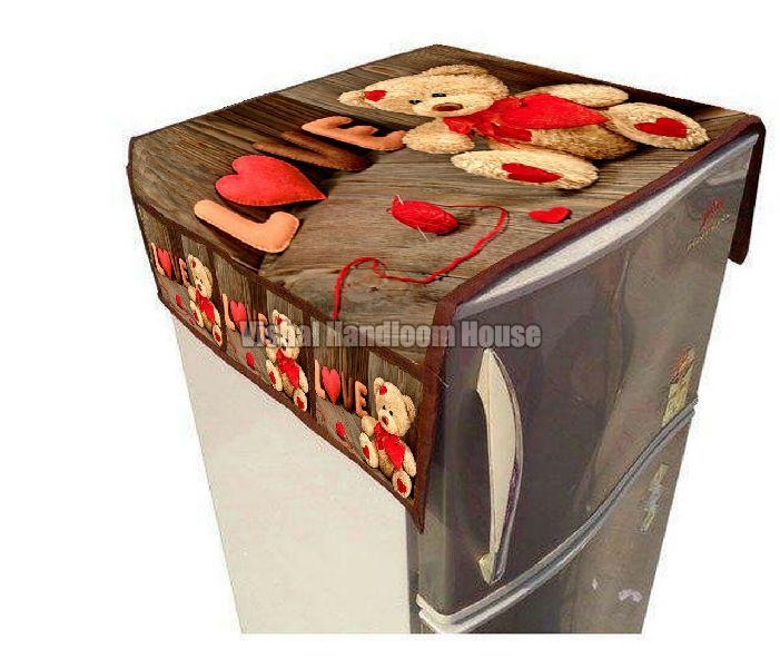 Cotton Printed Fridge Top Cover, Size : 21 X 38 Inches