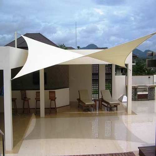 Plain Outdoor Tensile Structure, Cover Material : Pvc