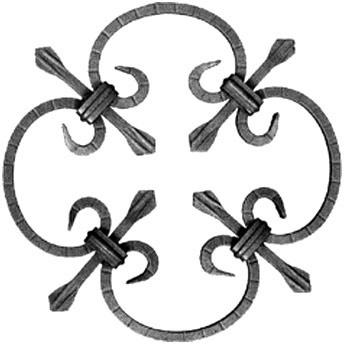Wrought Iron Rosettes, for Decoration, Dimension : 250*250mm