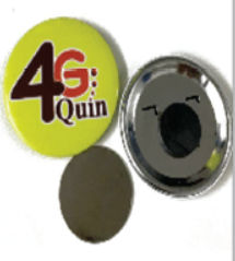 Round Metal Back Button Badge with Magnet, for Garments, Size : 44mm