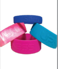 Round Silicone Embossed Wristbands, for Gifting, Pattern : Plain, Printed