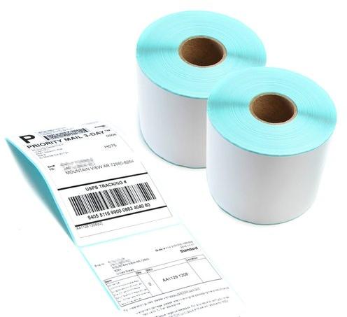 Indus Forms Paper White Label Stock Roll, Roll Length : 50 Meter