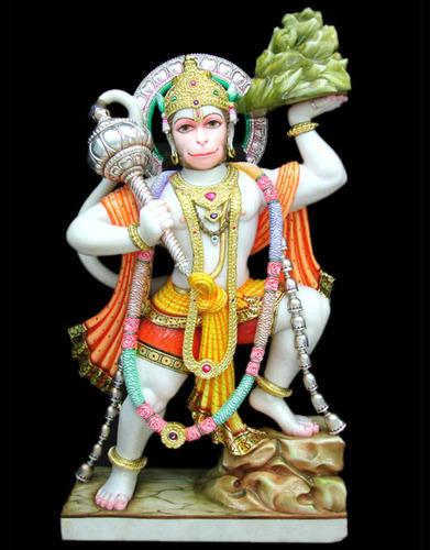 Marble Pawan Putra Hanuman Statue