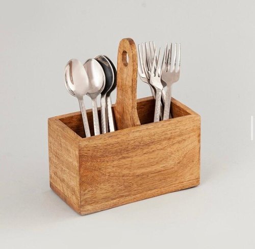 Wooden Cutlery Holder, Size : Standard