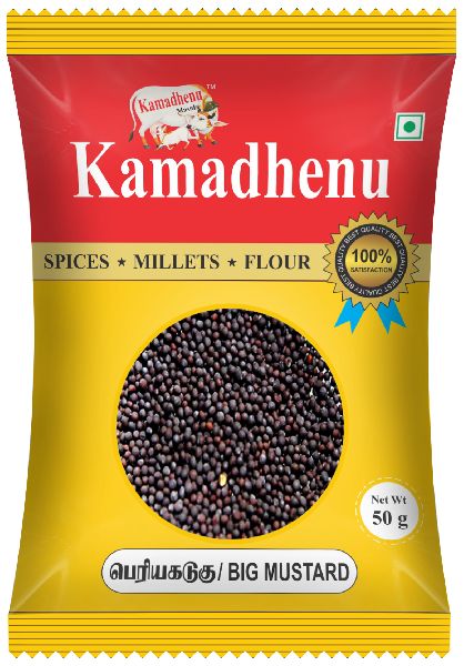 Kamadhenu Organic Big Mustard Seeds, Packaging Type : Plastic Packet
