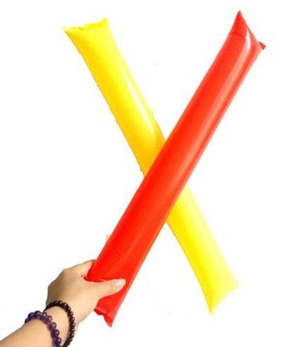 Plain PVC Inflatable Cheer Stick, Length : 2 Feet