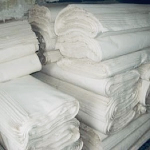 Cotton Grey Fabric, Color : White