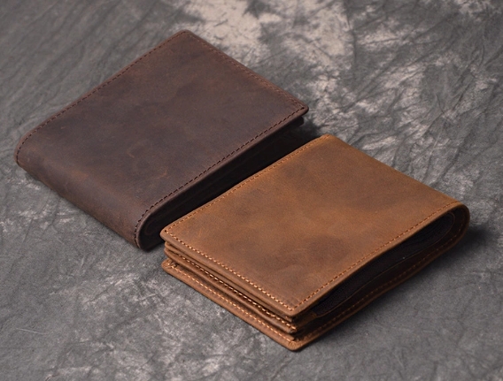 Plain Pure Leather Mens Casual Wallets, Technics : Attractive Pattern