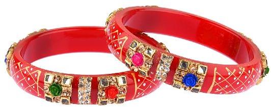Round Polished BNG601 Acrylic Plastic Bangles, Color : Red at Rs 263 ...