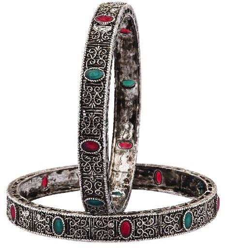 Alloy BNG946 Oxidized Bangles, Size : 2-4 (2.25 Inches), 2-6 (2.37 Inches), 2-8 (2.5 Inches)