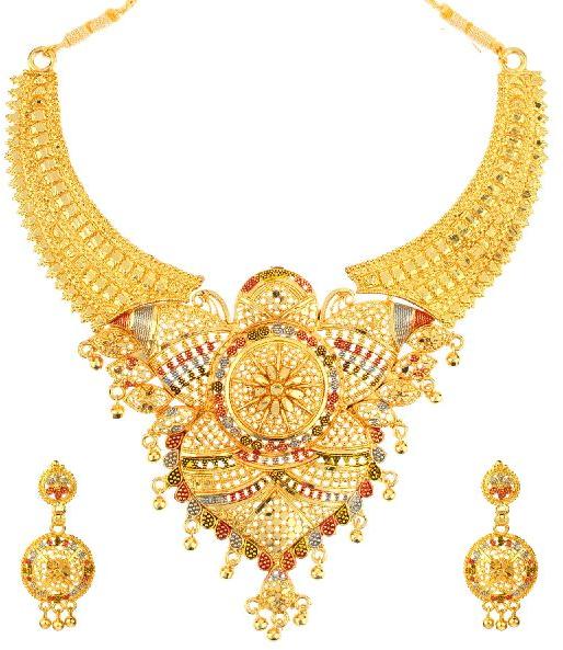 MNT1066 Gold Plated Jewellery Set, Occasion : Party Wear