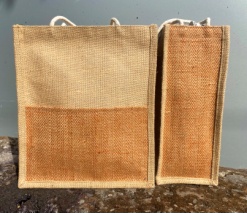 Orange Herringbone Tiffin & Bottle Bag