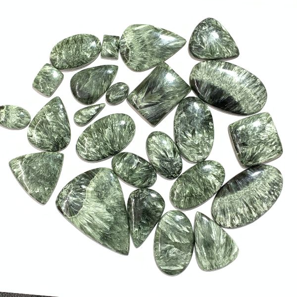 Gemstone Seraphinite Stone, Color : Green