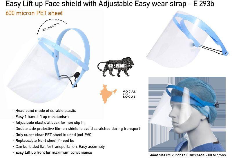 Easy Lift Up Face Shield with Adjustable Easy Wear Strap