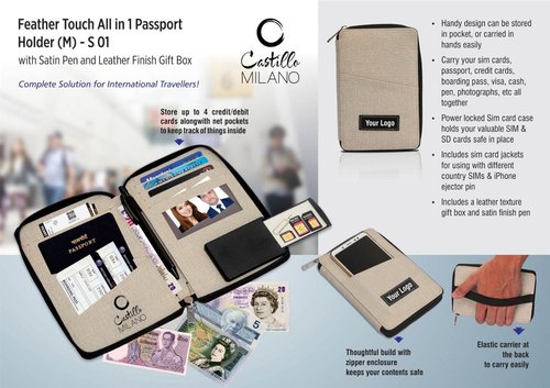 Feather Touch All in 1 Passport Holder