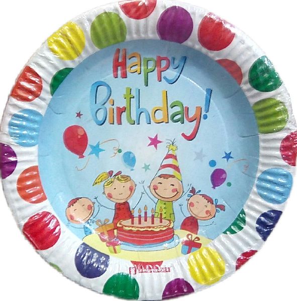 Round Birthday Paper Plates, for Party, Feature : Eco Friendly
