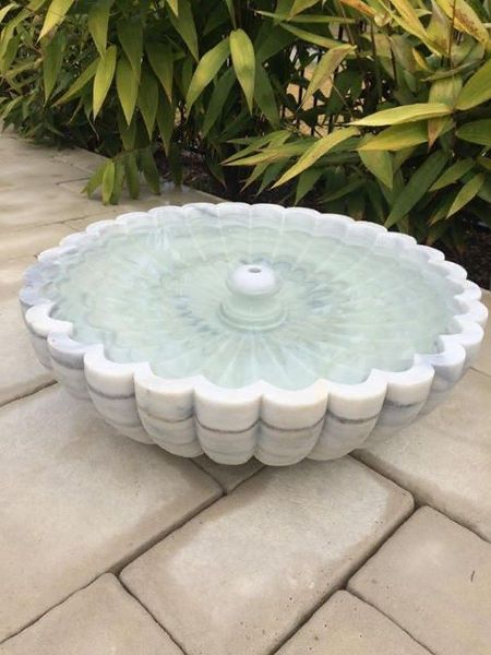 Polished Marble Bowl Fountain, for Garden, Outdoor, Light Color : Multicolor