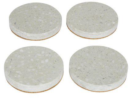 Round Polished Marble Coaster Set, for Decoration Use, Restaurant Use, Feature : Light Weight, Sturdy