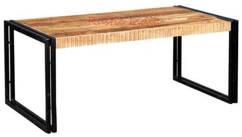 Plain Iron & Wooden Coffee Table