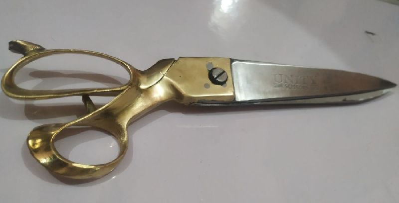 Unity Enterprises Metal Carbon Steel Brass Handles, for Tailor, Style : Kandar Scissor