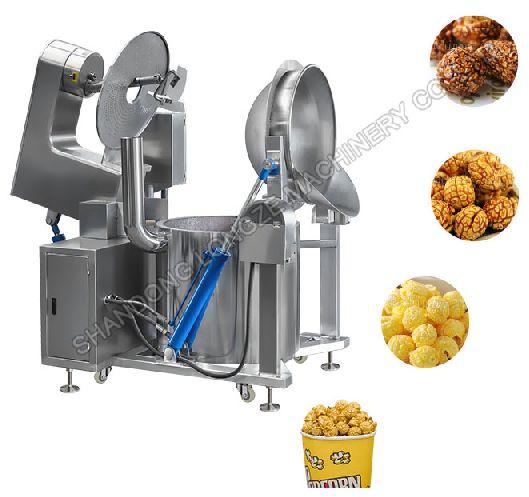 Chocolate Fruit Flavors Industrial Popping Corn Maker With Stirring