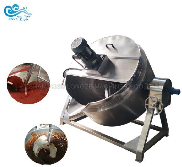 Hazelnut Jam Automatic Jacketed Cooking Kettle With Mixer And Tap