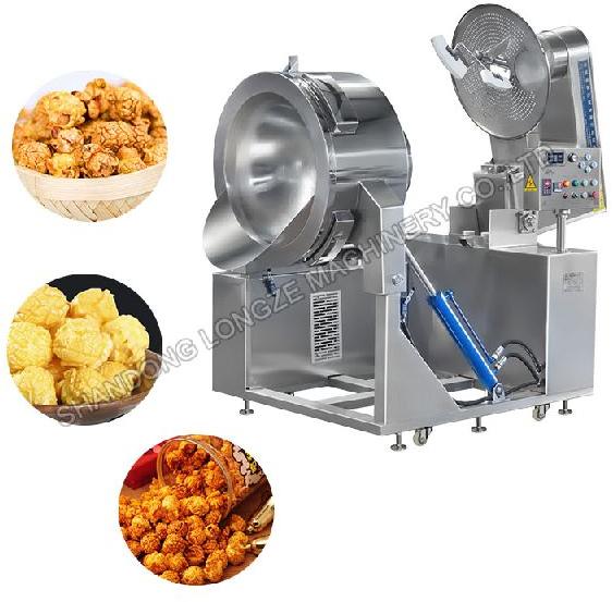 Industrial Full Automatic Caramel/Cheese/Chocolate/Savoury Spicy Popcorn Machine