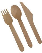 Birchwood Wooden Spoon And Fork, Size : 140mm