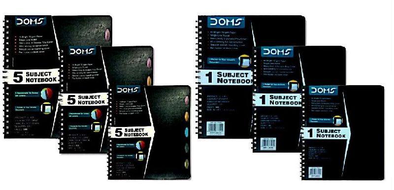 Polished Doms Poly Cover Notebook, Size : 21.60x14 to 28x21.60 cm