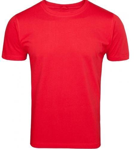 Mens Cotton Red T Shirt, Size : L-XL