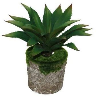 PU Fabric Artificial Aloe Vera Plant, Color : Green