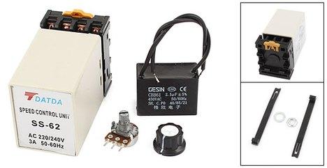 AC 220V 50/60Hz Single Phase AC Motor Speed Controller Electric