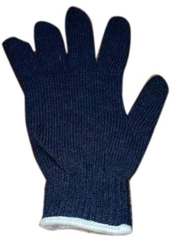 Recycled Knitted Hand Gloves, Color : Blue