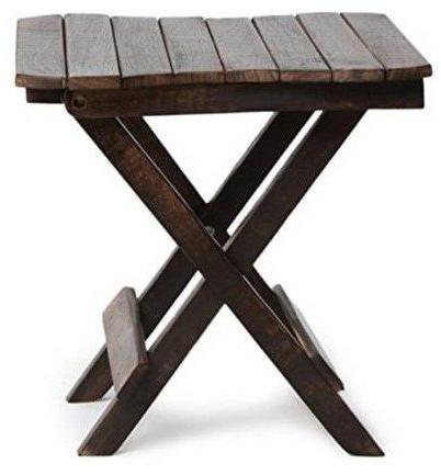 Teak Wood Stool, Color : Dark Brown