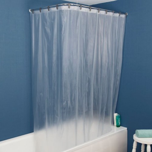 PVC Transparent Shower Curtain, Pattern : Printed