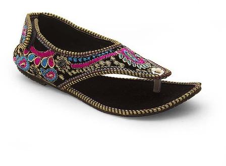 Little India Women Jaipuri Embroidery Sandals