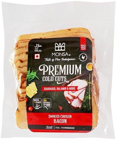 Smoked Chicken Bacon, Packaging Type : Vacuum Packed