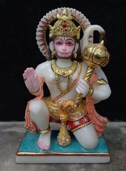 10 Inch Marble Hanuman Statue