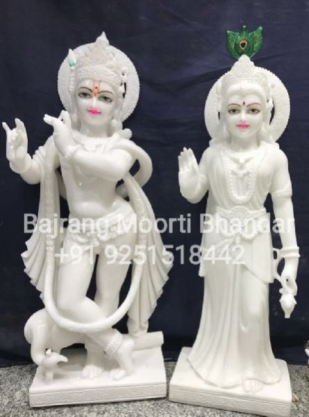 Marble Radha Krishna Statue