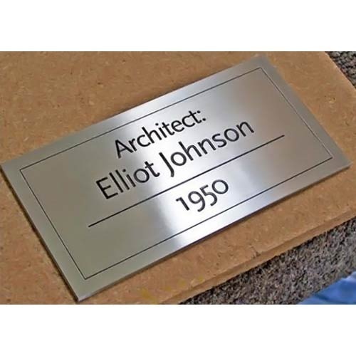 Coated Stainless Steel Name Plate, for HOme, Office, Many More, Grade : BS, GB, JIS